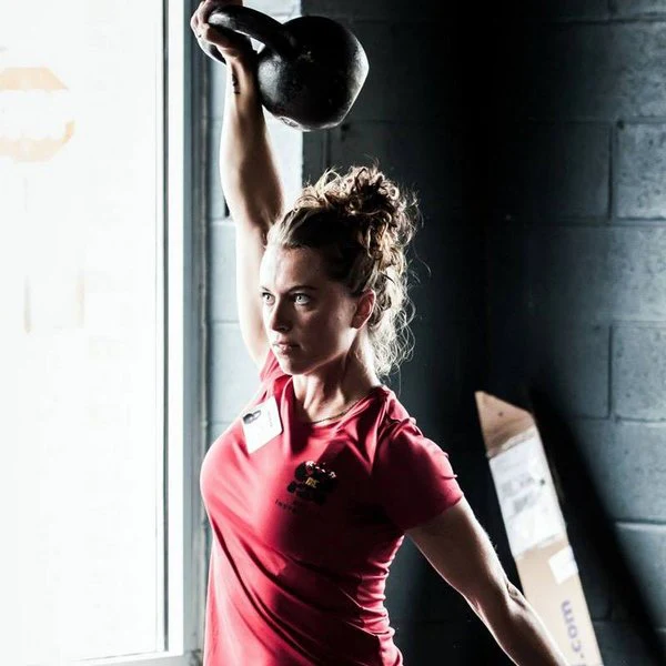 Katie Petersen Pressing Kettlebell