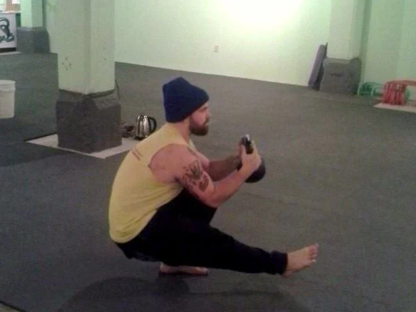 Hundreds of failed attempts later, Bryan Beaver enjoys the pistol squat