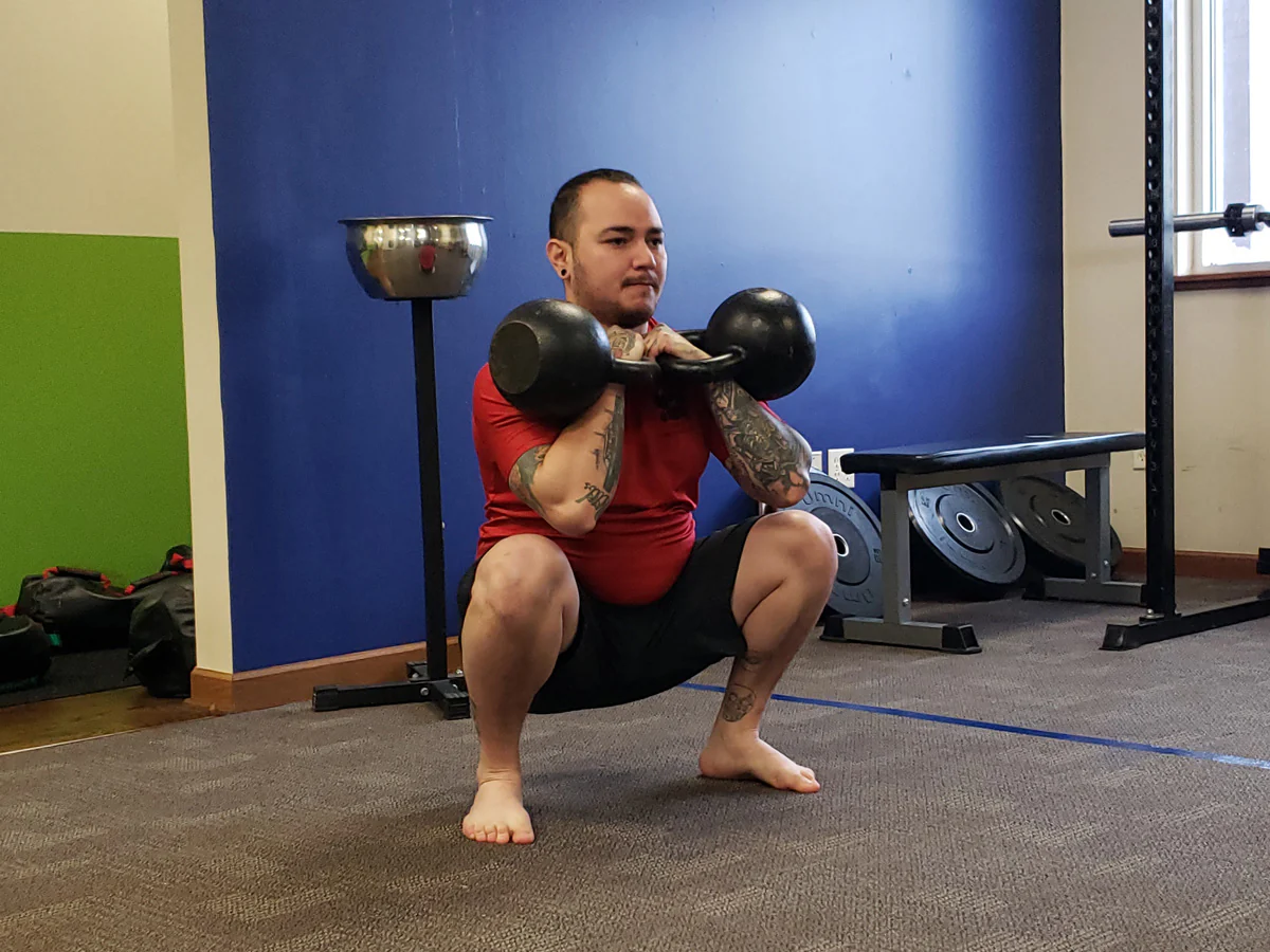 William Sturgeon Double Kettlebell Front Squat